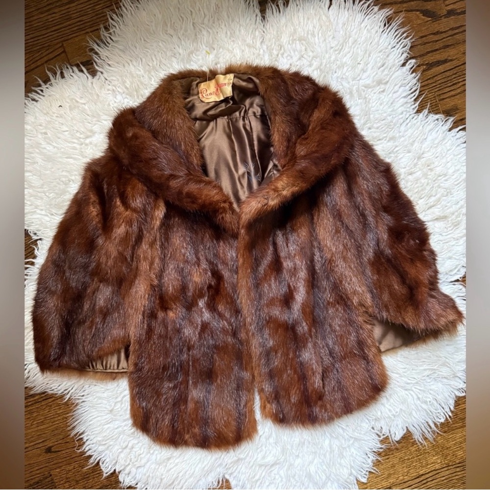 Lane Bryant Rich Brown Fur Coat